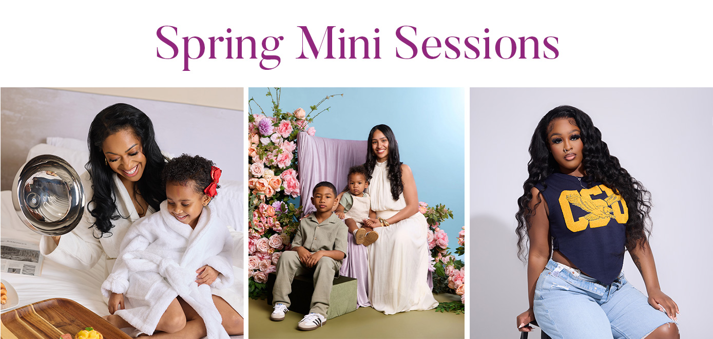 3 families on spring mini sets in DMV studio