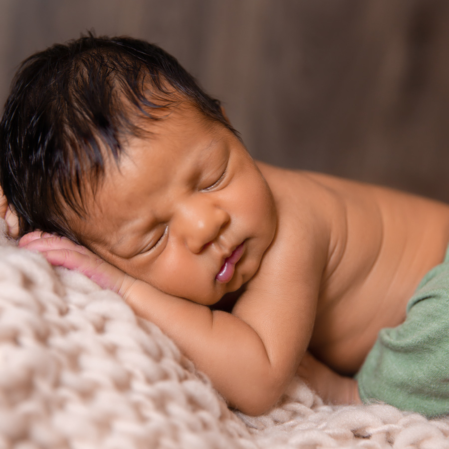 photo of newborn baby boy sleeping in MD