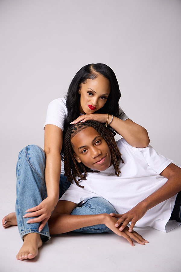 Crofton Maryland family portrait with mom embracing son