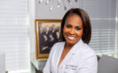 female doctor in white lab coat